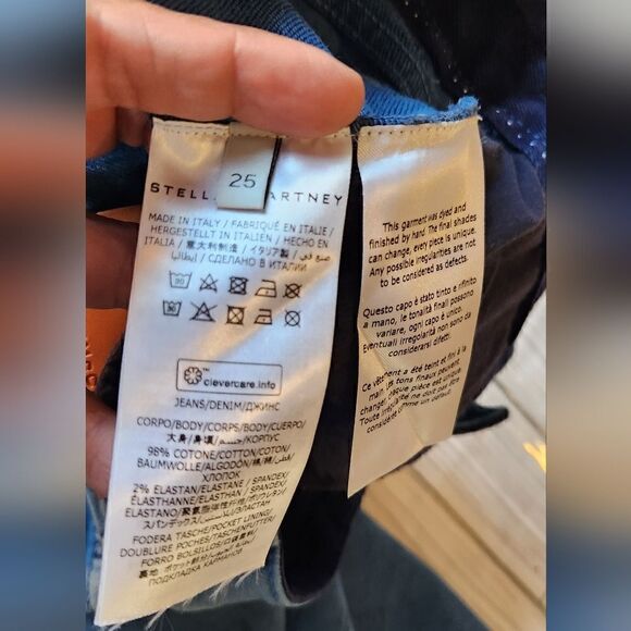 Stella McCartney Acid-Wash Blue Jeans Size 25 - Picture 8 of 15